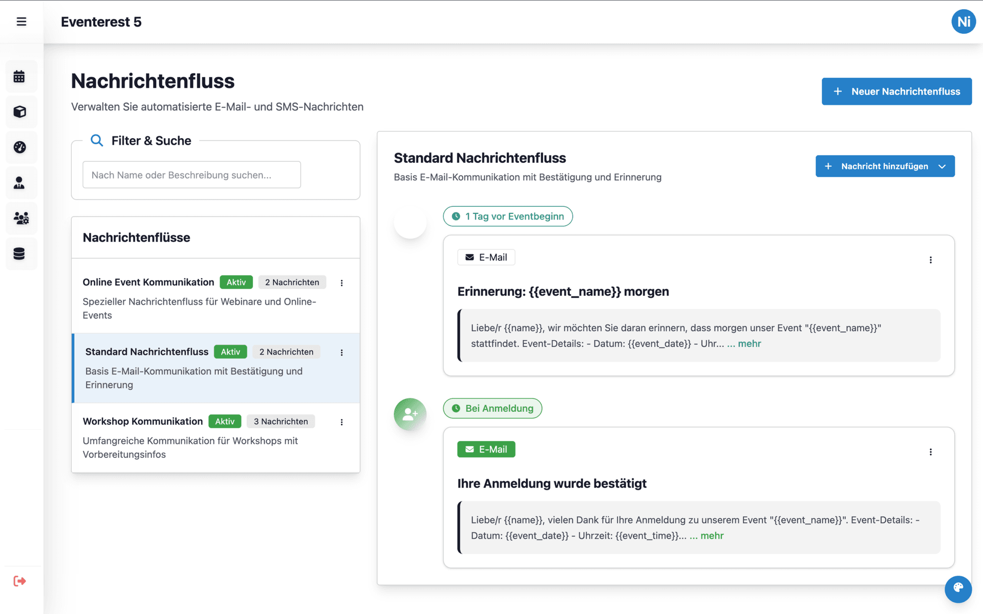 Automatisierter Nachrichtenfluss