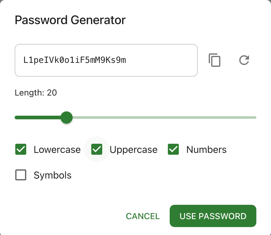 nVault Passwort-Generator